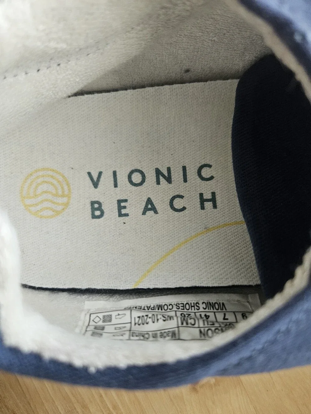 Vionic Beach‎ Womens Stinson Sneakers Shoes Size 9 Blue Canvas Lace Up Comfort
